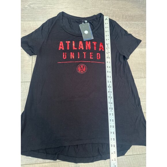 FANATICS ATLANTA UNITED WOMENS LIGHTWEIGHT T SHIRT NEW BLACK & RED MEDIUM - Picture 2 of 7